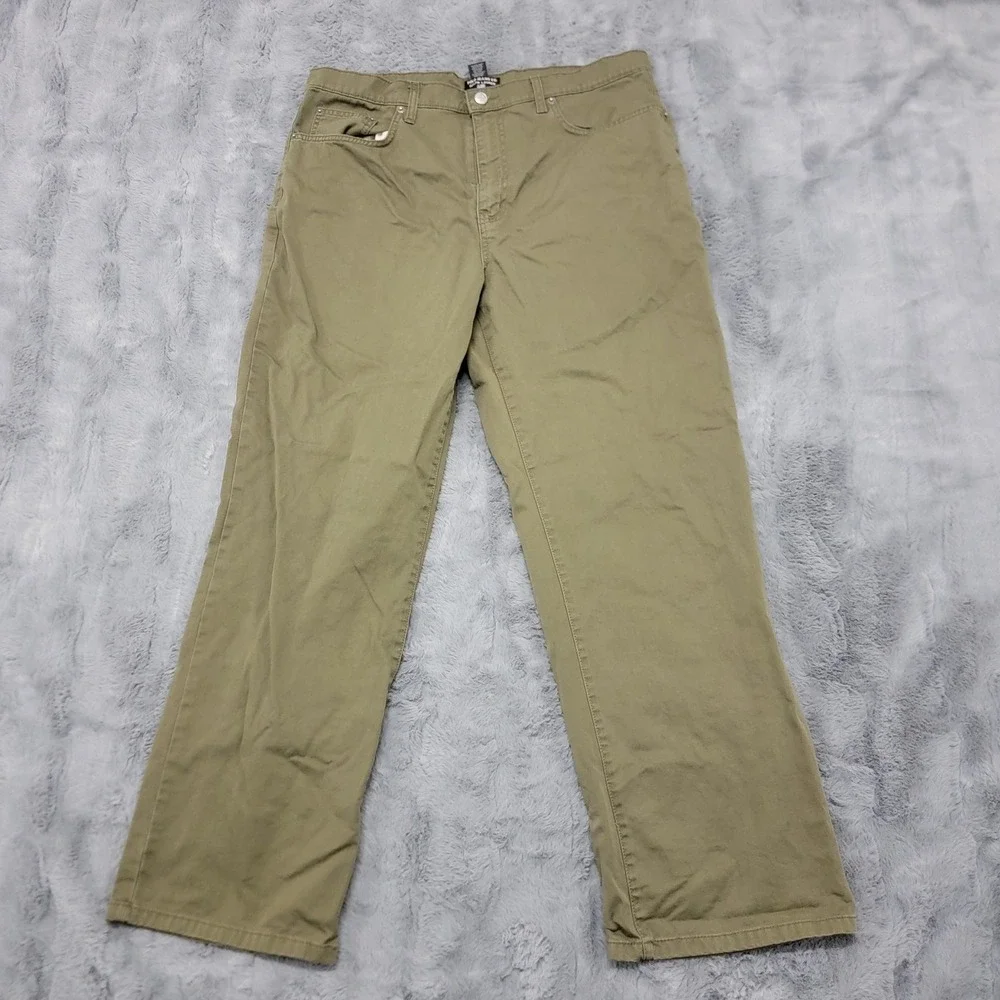 Vintage Polo Jeans Co Ralph Lauren Jeans Mens 36x32 Olive Green Wide Leg Y2K